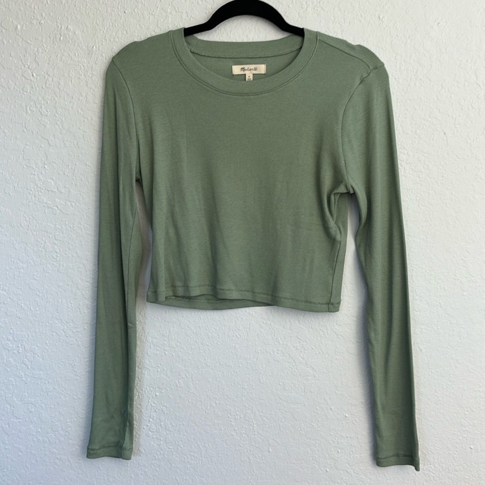 Madewell long sleeve crop tee